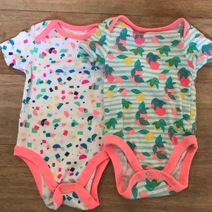 Baby Girl 0-3 months Onesies Colorful “Oh Joy”